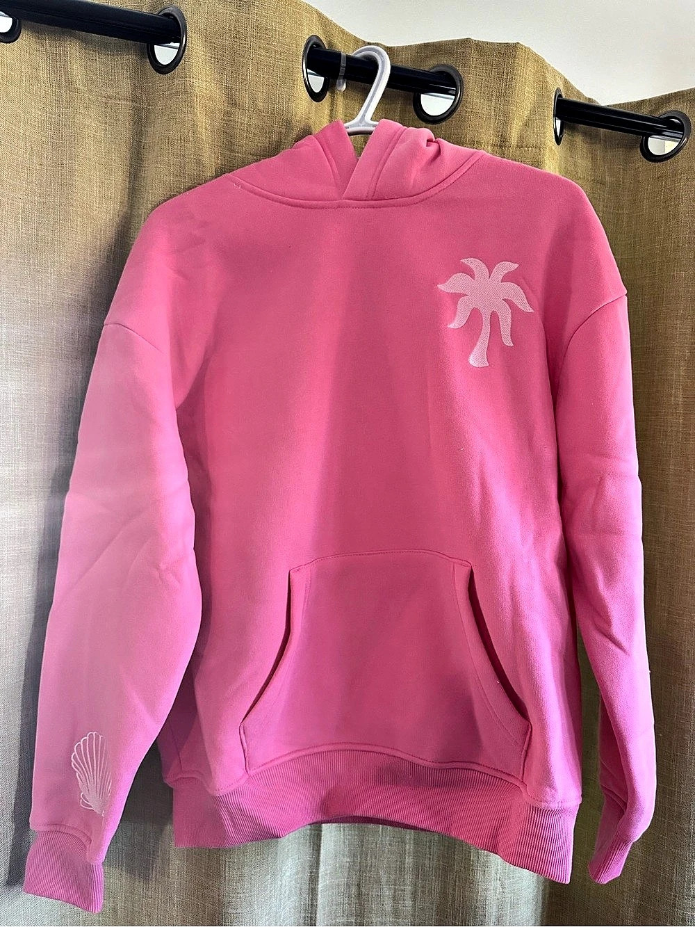 NEW Pink Palm Puff - Under the Sea Relaxed Hoodie Sonic Pink (XS/XXS)